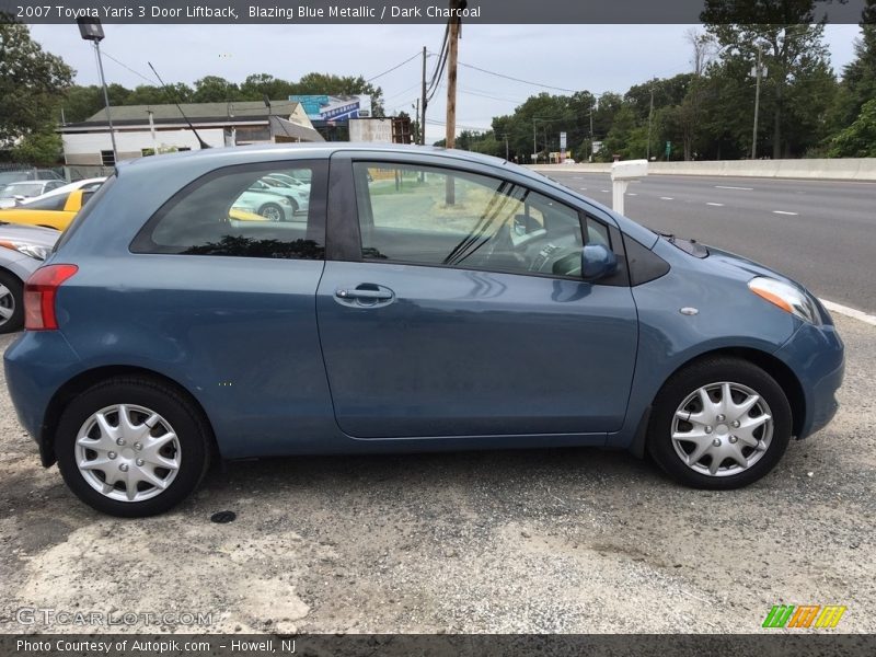 Blazing Blue Metallic / Dark Charcoal 2007 Toyota Yaris 3 Door Liftback