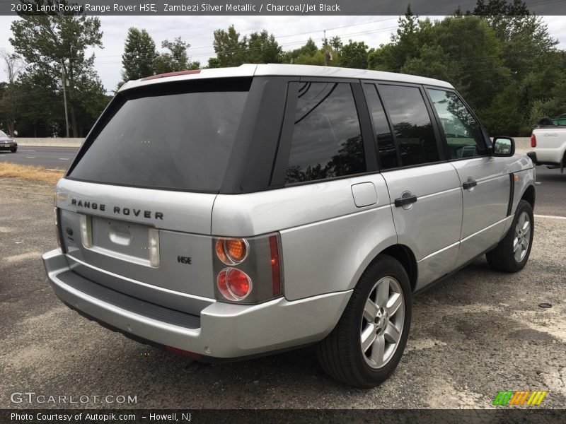 Zambezi Silver Metallic / Charcoal/Jet Black 2003 Land Rover Range Rover HSE