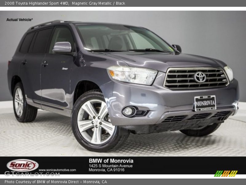 Magnetic Gray Metallic / Black 2008 Toyota Highlander Sport 4WD