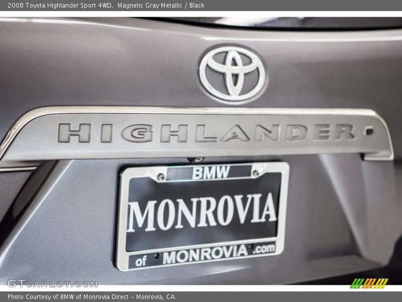 Magnetic Gray Metallic / Black 2008 Toyota Highlander Sport 4WD