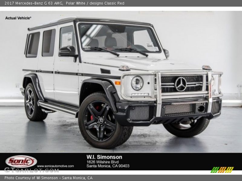 Polar White / designo Classic Red 2017 Mercedes-Benz G 63 AMG