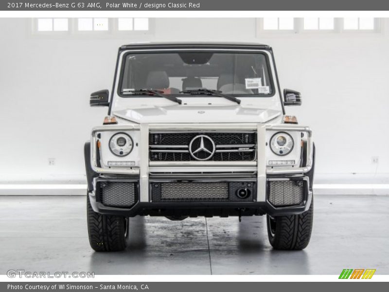 Polar White / designo Classic Red 2017 Mercedes-Benz G 63 AMG