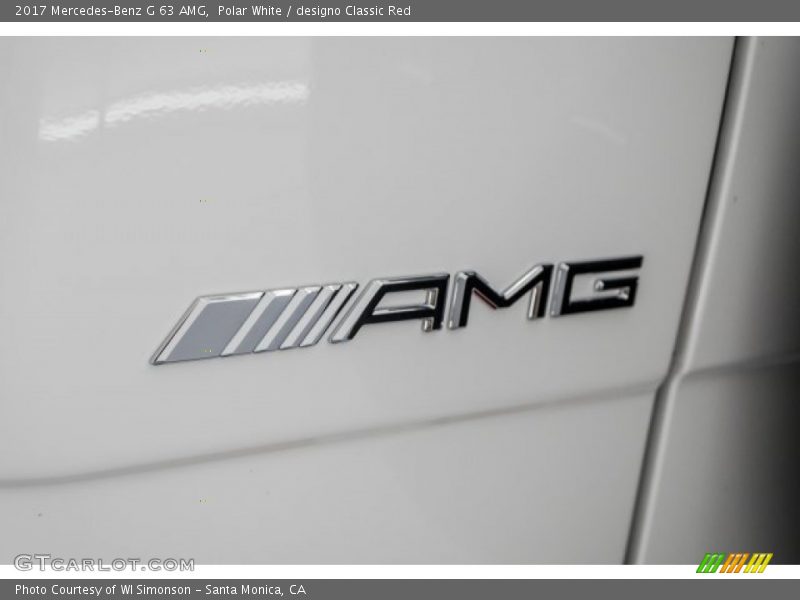 Polar White / designo Classic Red 2017 Mercedes-Benz G 63 AMG