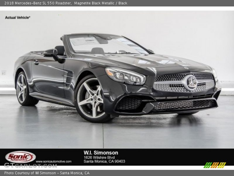 Magnetite Black Metallic / Black 2018 Mercedes-Benz SL 550 Roadster