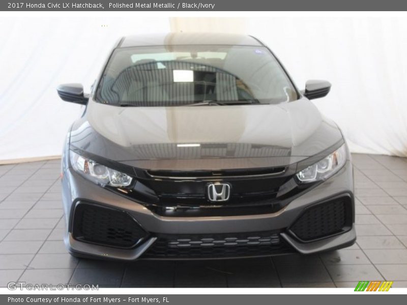 Polished Metal Metallic / Black/Ivory 2017 Honda Civic LX Hatchback