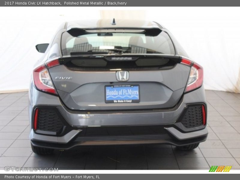 Polished Metal Metallic / Black/Ivory 2017 Honda Civic LX Hatchback
