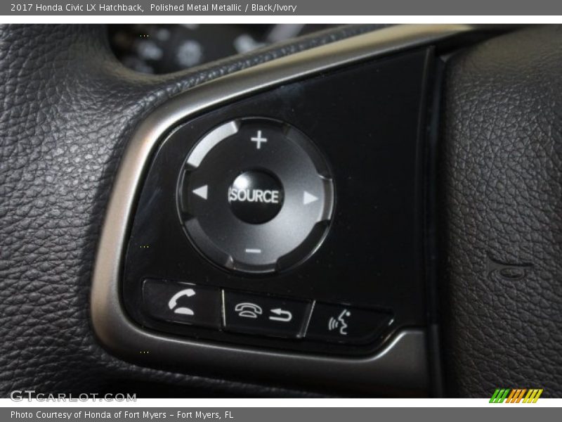 Polished Metal Metallic / Black/Ivory 2017 Honda Civic LX Hatchback