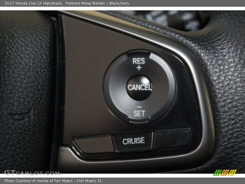 Polished Metal Metallic / Black/Ivory 2017 Honda Civic LX Hatchback