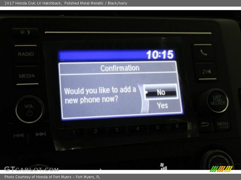 Polished Metal Metallic / Black/Ivory 2017 Honda Civic LX Hatchback