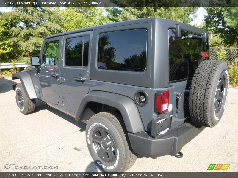 Rhino / Black 2017 Jeep Wrangler Unlimited Sport 4x4