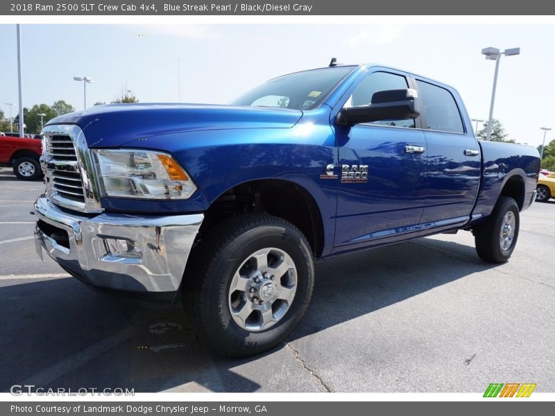 Blue Streak Pearl / Black/Diesel Gray 2018 Ram 2500 SLT Crew Cab 4x4