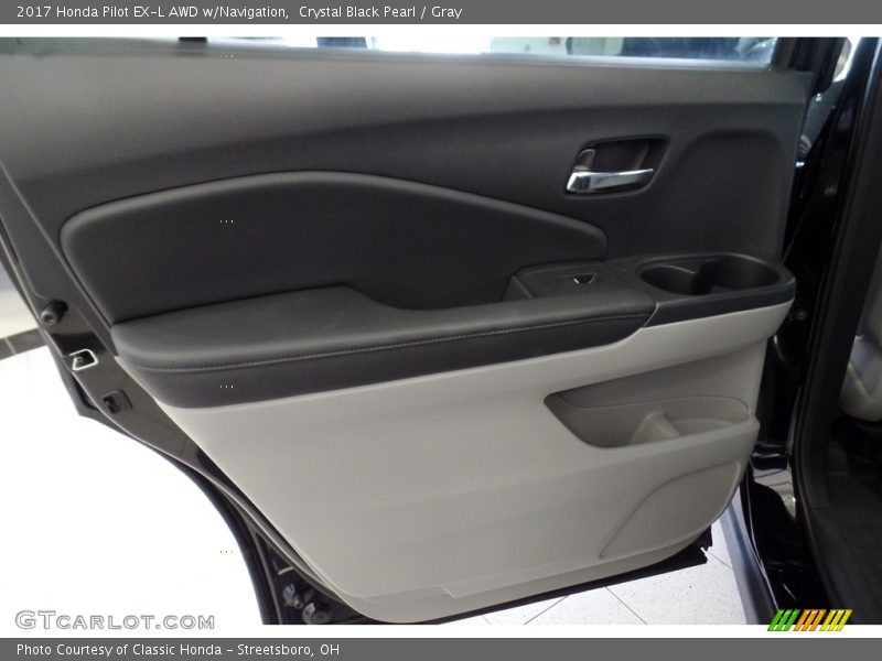 Crystal Black Pearl / Gray 2017 Honda Pilot EX-L AWD w/Navigation