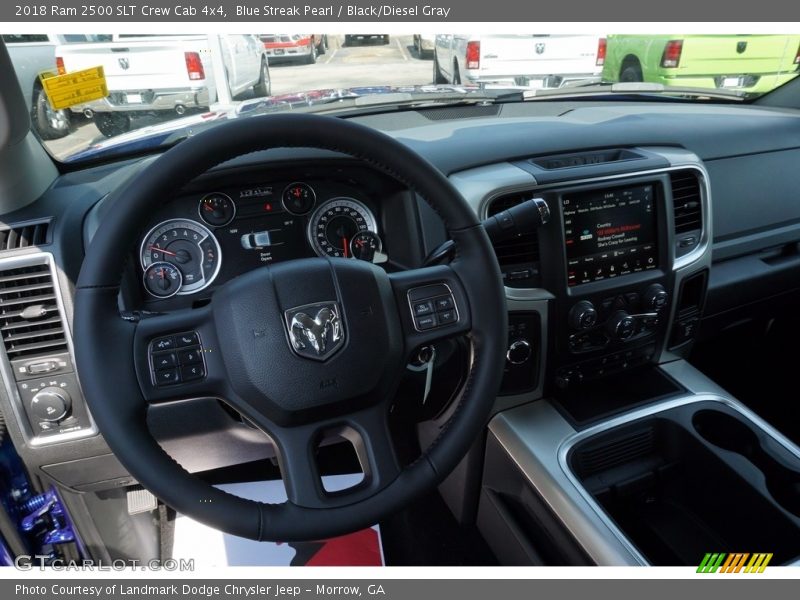 Blue Streak Pearl / Black/Diesel Gray 2018 Ram 2500 SLT Crew Cab 4x4