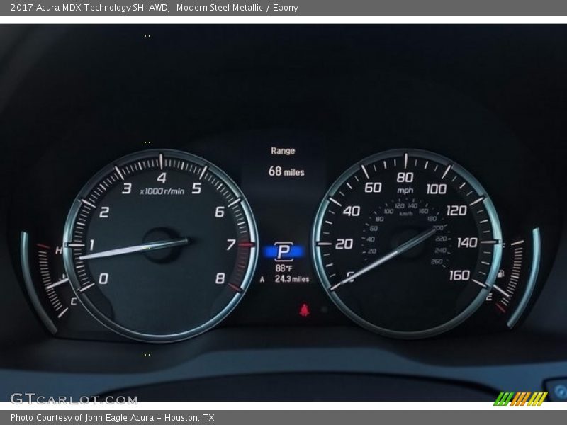 Modern Steel Metallic / Ebony 2017 Acura MDX Technology SH-AWD