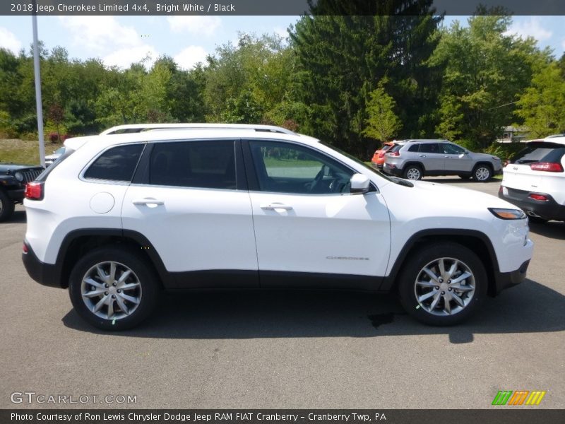 Bright White / Black 2018 Jeep Cherokee Limited 4x4