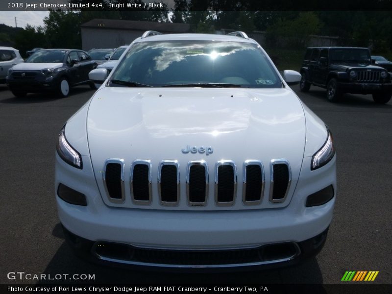 Bright White / Black 2018 Jeep Cherokee Limited 4x4