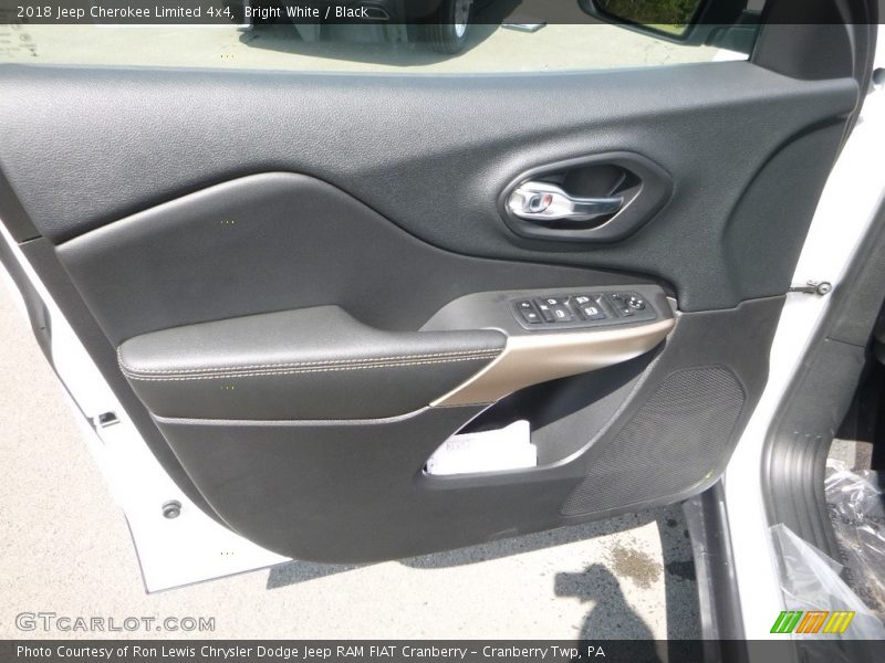 Bright White / Black 2018 Jeep Cherokee Limited 4x4