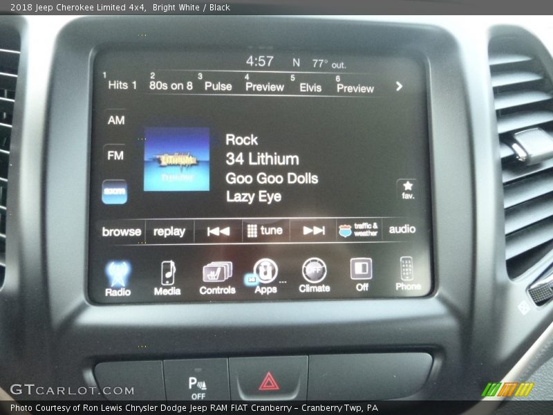 Bright White / Black 2018 Jeep Cherokee Limited 4x4