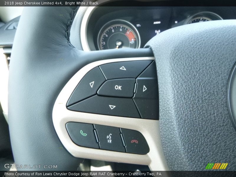 Bright White / Black 2018 Jeep Cherokee Limited 4x4