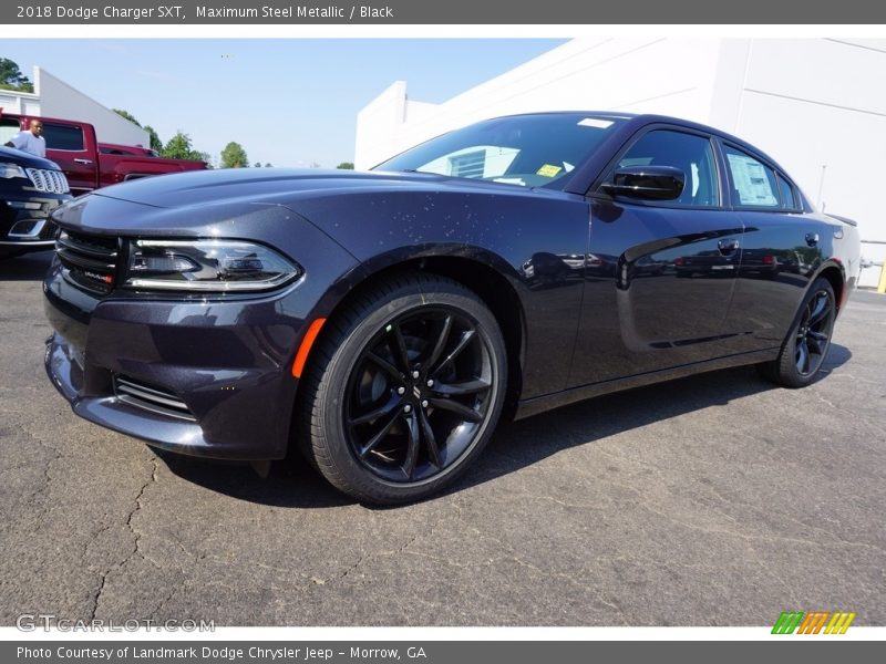 Maximum Steel Metallic / Black 2018 Dodge Charger SXT