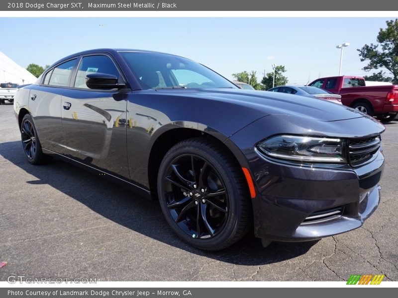 Maximum Steel Metallic / Black 2018 Dodge Charger SXT
