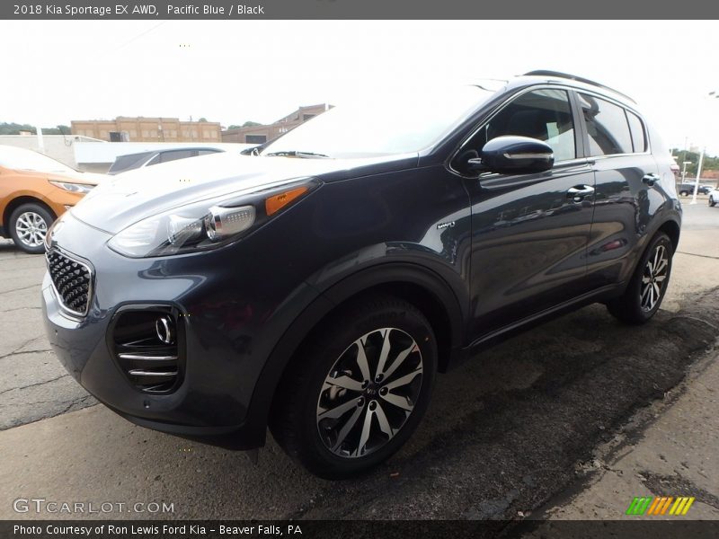 Pacific Blue / Black 2018 Kia Sportage EX AWD