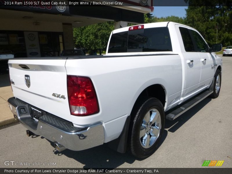 Bright White / Black/Diesel Gray 2014 Ram 1500 SLT Quad Cab 4x4