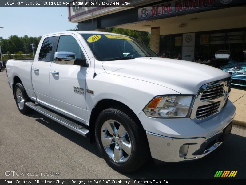 Bright White / Black/Diesel Gray 2014 Ram 1500 SLT Quad Cab 4x4