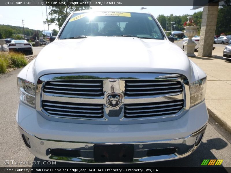 Bright White / Black/Diesel Gray 2014 Ram 1500 SLT Quad Cab 4x4