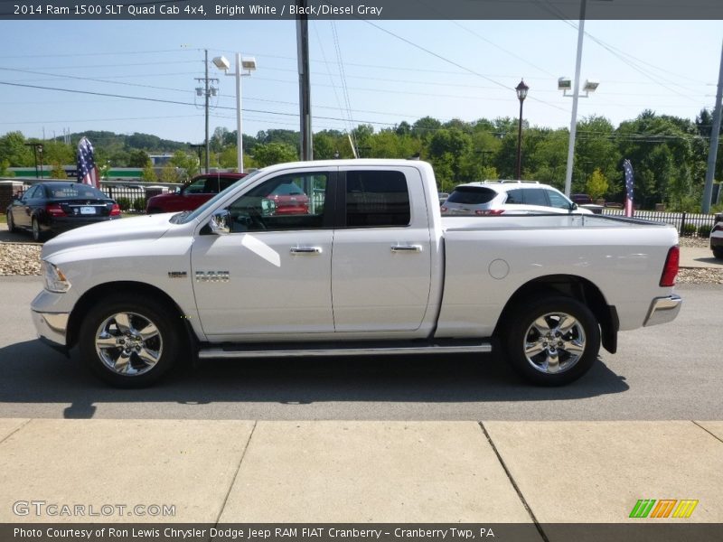Bright White / Black/Diesel Gray 2014 Ram 1500 SLT Quad Cab 4x4