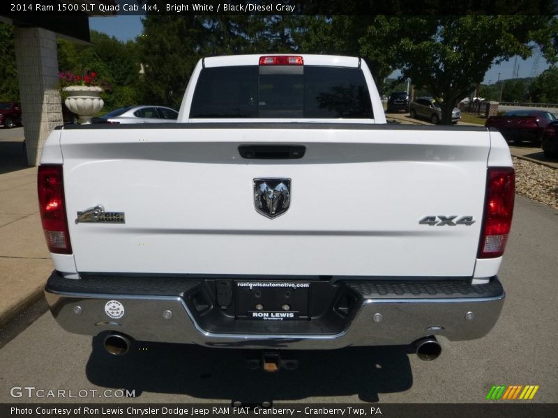 Bright White / Black/Diesel Gray 2014 Ram 1500 SLT Quad Cab 4x4