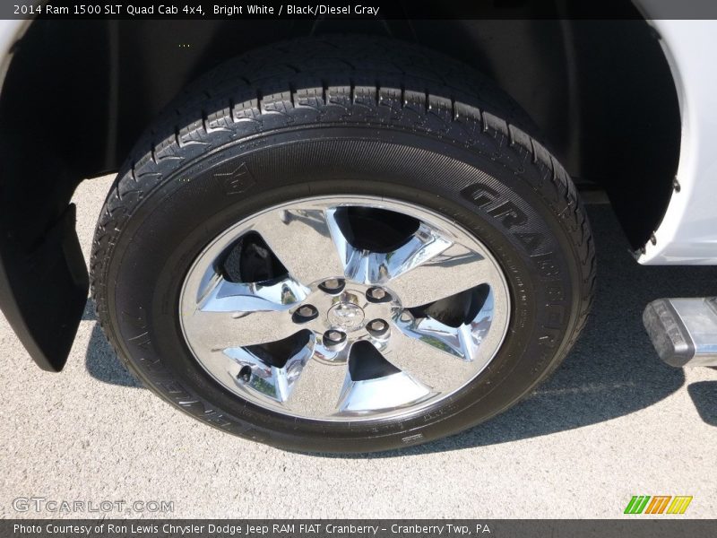 Bright White / Black/Diesel Gray 2014 Ram 1500 SLT Quad Cab 4x4