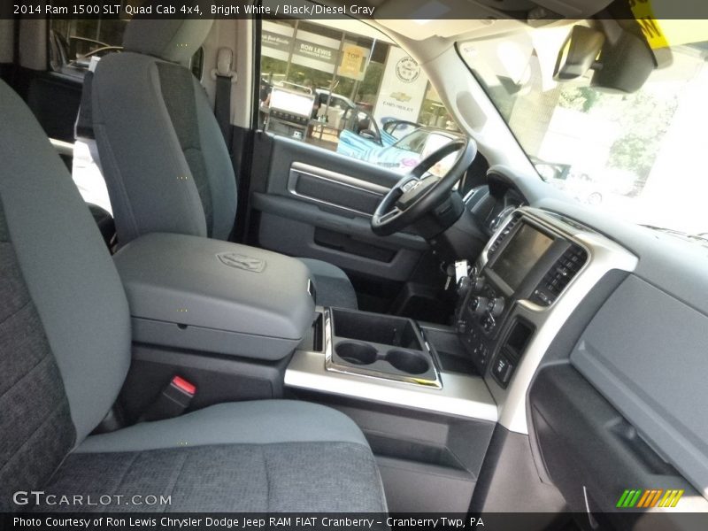Bright White / Black/Diesel Gray 2014 Ram 1500 SLT Quad Cab 4x4