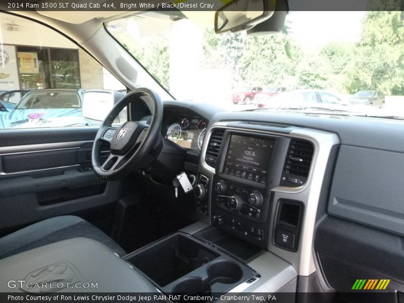 Bright White / Black/Diesel Gray 2014 Ram 1500 SLT Quad Cab 4x4
