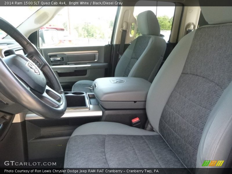 Bright White / Black/Diesel Gray 2014 Ram 1500 SLT Quad Cab 4x4