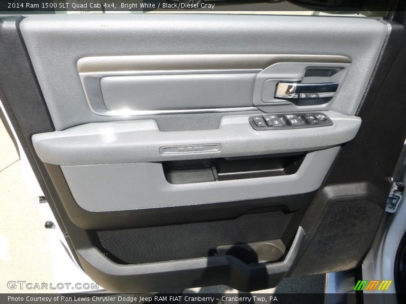 Bright White / Black/Diesel Gray 2014 Ram 1500 SLT Quad Cab 4x4