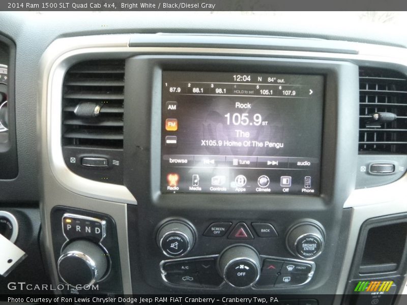 Bright White / Black/Diesel Gray 2014 Ram 1500 SLT Quad Cab 4x4