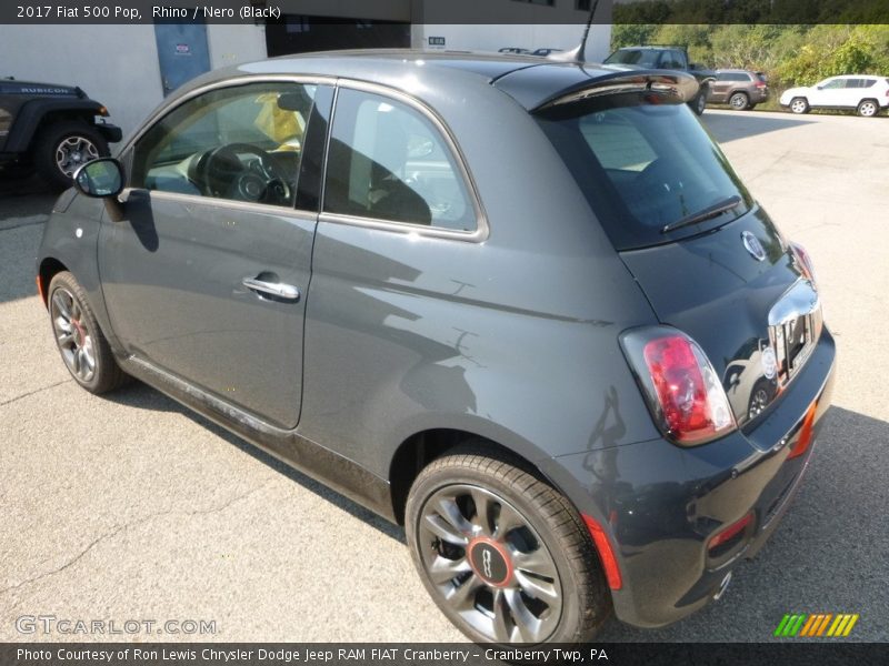 Rhino / Nero (Black) 2017 Fiat 500 Pop