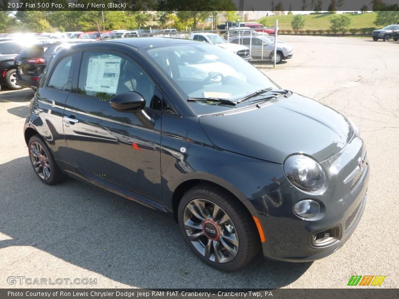 Rhino / Nero (Black) 2017 Fiat 500 Pop