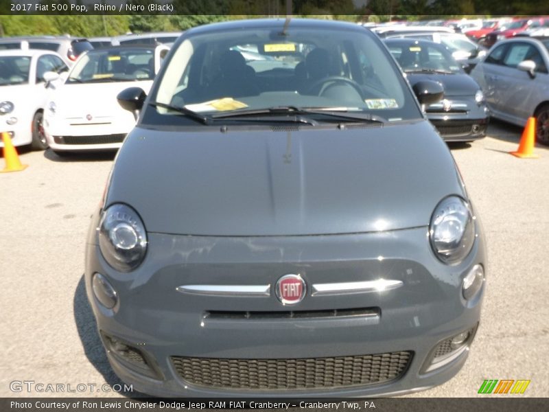 Rhino / Nero (Black) 2017 Fiat 500 Pop