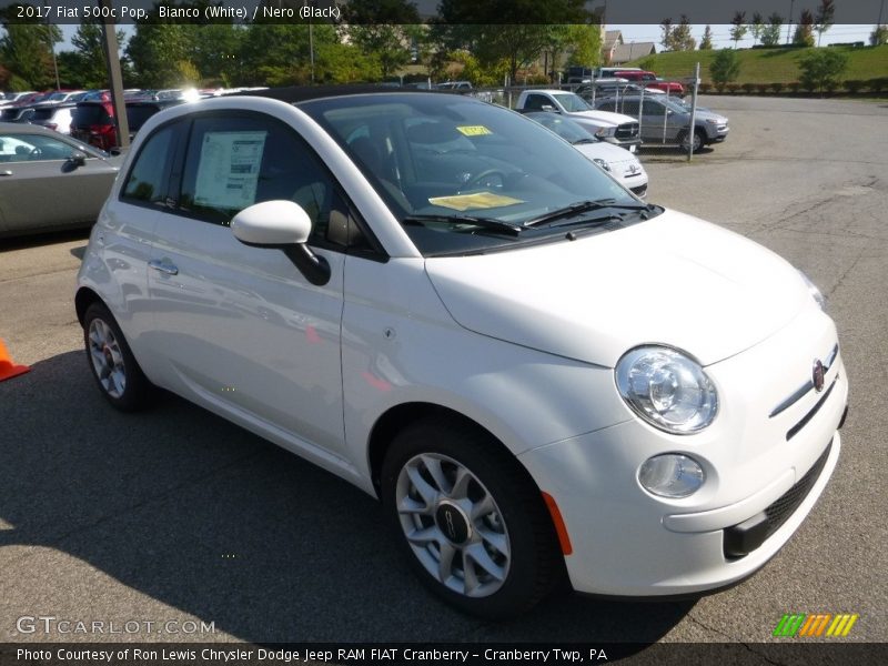 Bianco (White) / Nero (Black) 2017 Fiat 500c Pop