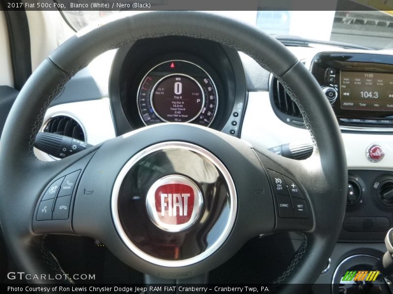 Bianco (White) / Nero (Black) 2017 Fiat 500c Pop