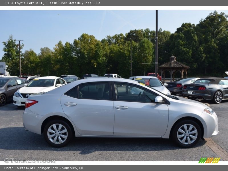 Classic Silver Metallic / Steel Blue 2014 Toyota Corolla LE