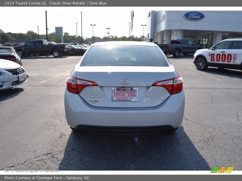 Classic Silver Metallic / Steel Blue 2014 Toyota Corolla LE