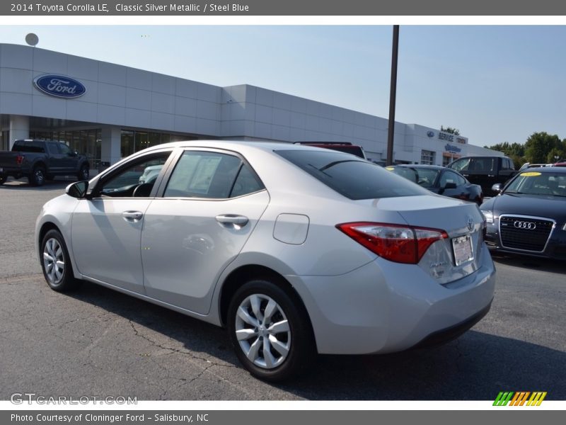 Classic Silver Metallic / Steel Blue 2014 Toyota Corolla LE