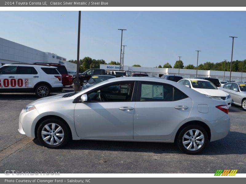 Classic Silver Metallic / Steel Blue 2014 Toyota Corolla LE