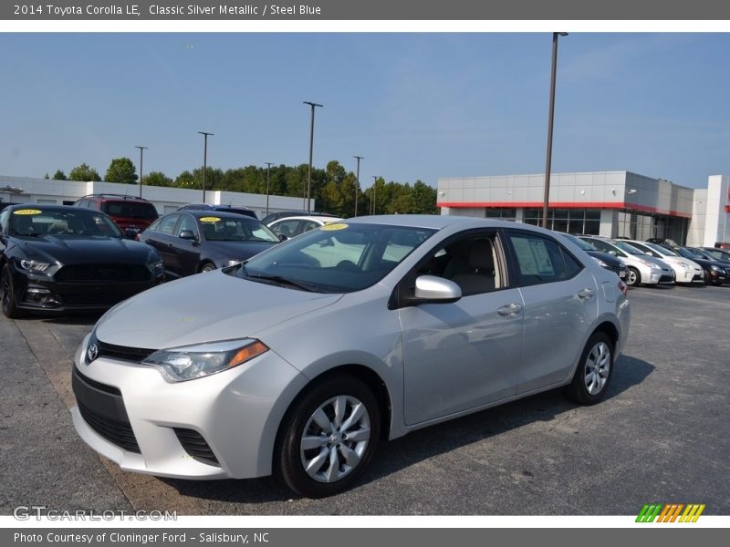 Classic Silver Metallic / Steel Blue 2014 Toyota Corolla LE