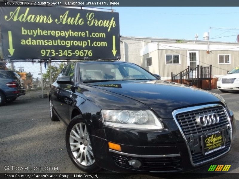 Cambridge Green Pearl / Beige 2006 Audi A6 3.2 quattro Sedan