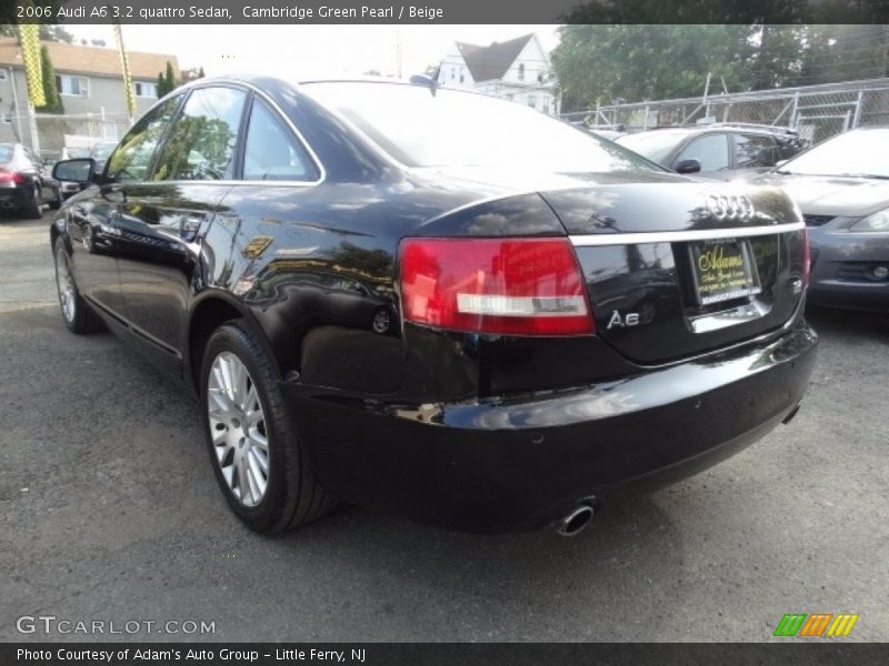 Cambridge Green Pearl / Beige 2006 Audi A6 3.2 quattro Sedan