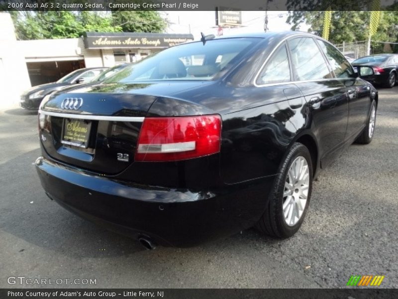 Cambridge Green Pearl / Beige 2006 Audi A6 3.2 quattro Sedan
